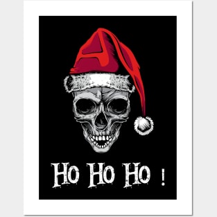 Santa skull T-Shirt Yo Ho Ho Ho Christmas Posters and Art